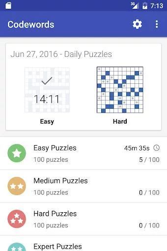 Изображение игры: Codeword Puzzles (Crosswords)
