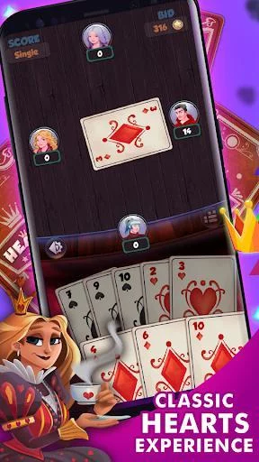 Изображение игры: Hearts Offline