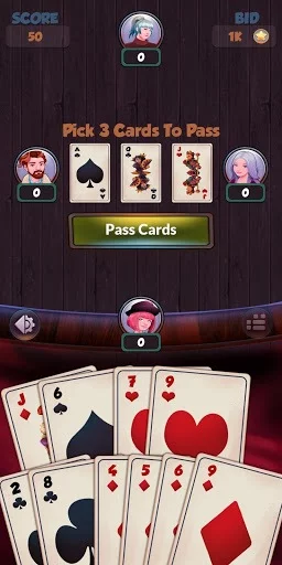 Изображение игры: Hearts Offline