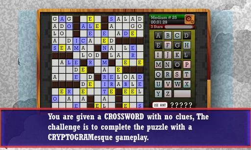 Изображение игры: CROSSWORD CRYPTOGRAM - Puzzle