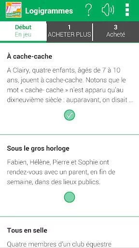 Изображение игры: Logic Grid Puzzles in French