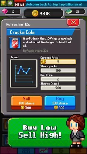 Изображение игры: Tap Tap Trillionaire - Cash Clicker Adventure
