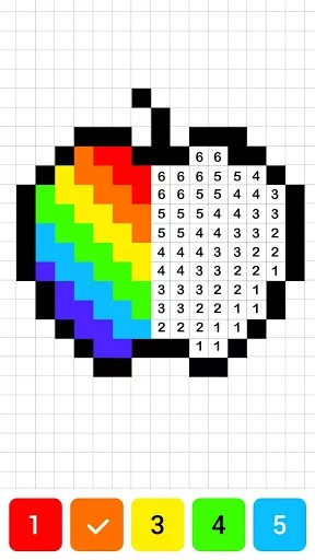 Изображение игры: Draw.ly - Color by Number Pixel Art Coloring