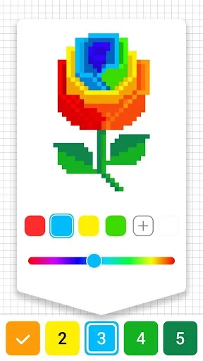 Изображение игры: Draw.ly - Color by Number Pixel Art Coloring