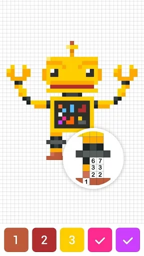Изображение игры: Draw.ly - Color by Number Pixel Art Coloring