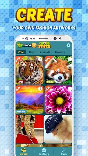 Изображение игры: Cross Stitch - Color by Letters Pixel Art Game