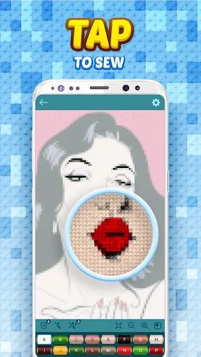 Изображение игры: Cross Stitch - Color by Letters Pixel Art Game