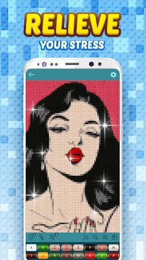 Изображение игры: Cross Stitch - Color by Letters Pixel Art Game