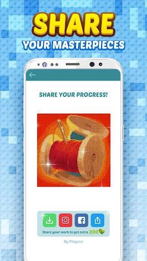 Изображение игры: Cross Stitch - Color by Letters Pixel Art Game