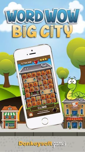 Изображение игры: Word Wow Big City: Help a Worm