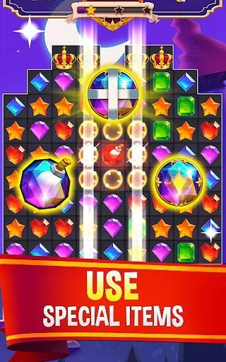 Изображение игры: Mystic Gems: Magic Jewels Match3