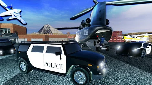 Изображение игры: US Police Limousine Car & Bike Transporter