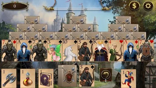 Изображение игры: Legends of Solitaire Curse of the Dragons TriPeaks