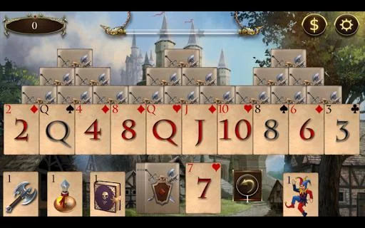 Изображение игры: Legends of Solitaire Curse of the Dragons TriPeaks