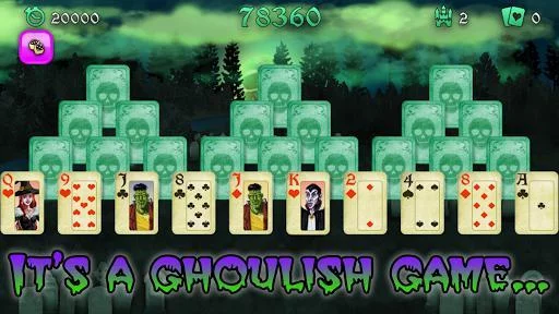 Изображение игры: Halloween Tri-peaks Solitaire