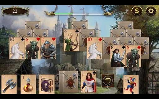 Изображение игры: Legends of Solitaire Curse of the Dragons TriPeaks