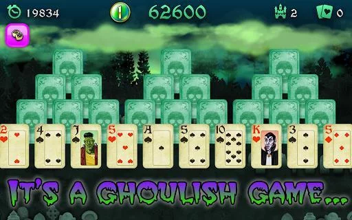 Изображение игры: Halloween Tri-peaks Solitaire