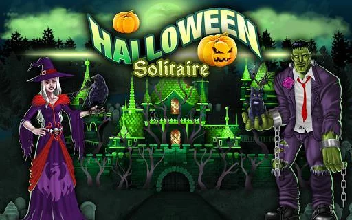 Изображение игры: Halloween Tri-peaks Solitaire