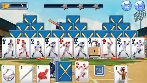 Изображение игры: Home Run Tri Peaks Solitaire