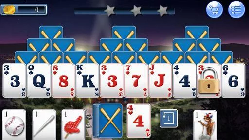 Изображение игры: Home Run Tri Peaks Solitaire