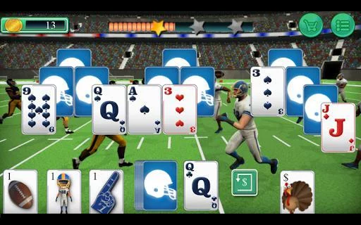 Изображение игры: Touch Down Football Solitaire Tri Peaks