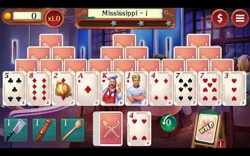 Изображение игры: Chef Solitaire: USA TriPeaks