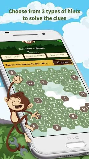 Изображение игры: Monkey Wrench – Word Search