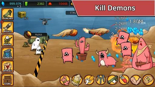 Изображение игры: Missile Dude RPG: Tap Tap Missile