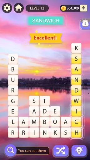 Изображение игры: Word Gallery: Free Crossword Brain Puzzle Games