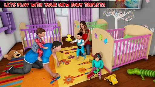 Изображение игры: New Mother Baby Triplets Family Simulator
