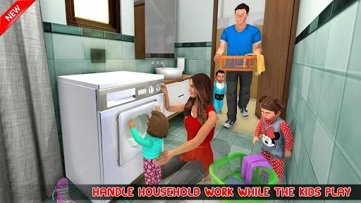 Изображение игры: New Mother Baby Triplets Family Simulator
