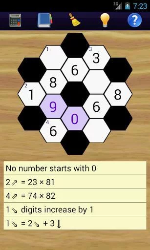 Изображение игры: Math Hexagon Puzzles