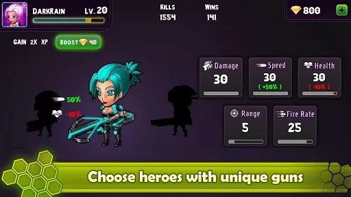 Изображение игры: Neon Blasters Multiplayer Shooting Online