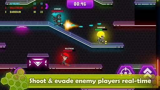 Изображение игры: Neon Blasters Multiplayer Shooting Online