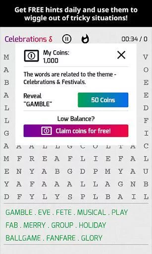Изображение игры: Super Word Search Game Puzzle App