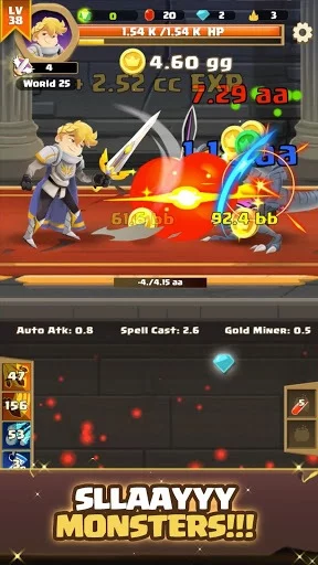 Изображение игры: Clicker Knight: Incremental Idle RPG