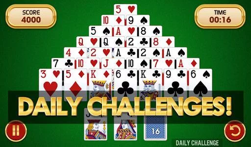 Изображение игры: Pyramid Solitaire Challenge