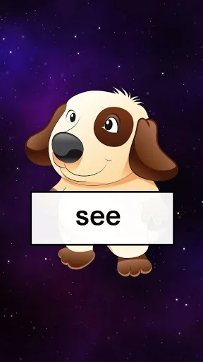 Изображение игры: Sight Words - Space Game Word