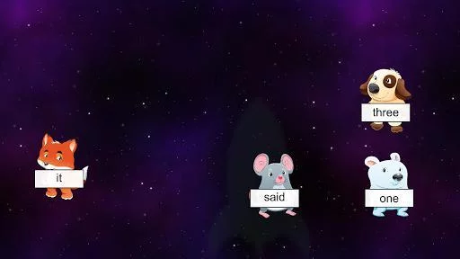 Изображение игры: Sight Words - Space Game Word