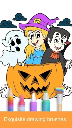 Изображение игры: Halloween Coloring Books 2018