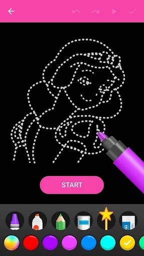 Изображение игры: Learn To Draw Glow Princess