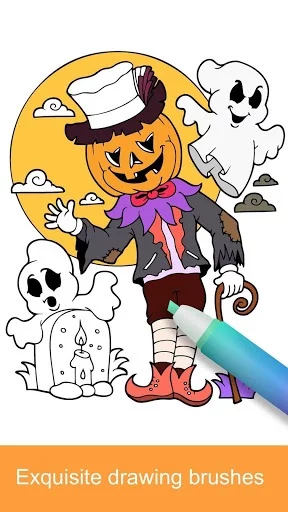 Изображение игры: Halloween Coloring Books 2018
