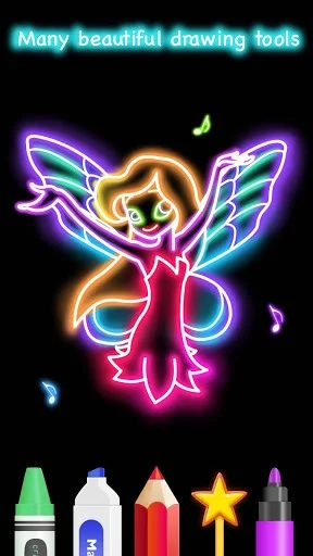 Изображение игры: Learn To Draw Glow Princess