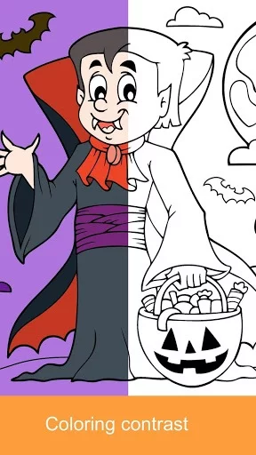 Изображение игры: Halloween Coloring Books 2018