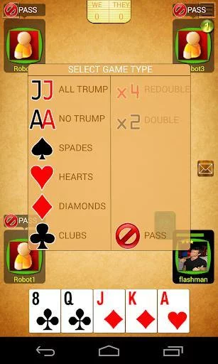 Изображение игры: Belot online (Bridge-Belote)