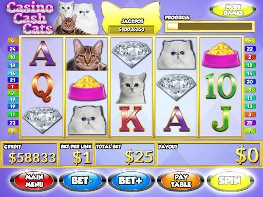 Изображение игры: Casino Cash Cats Slots PAID