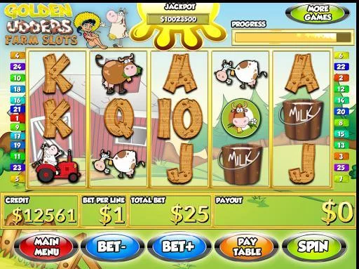 Изображение игры: Golden Udders Farm Free Vegas Slots Machine