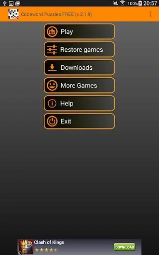 Изображение игры: Code-words crosswords puzzles