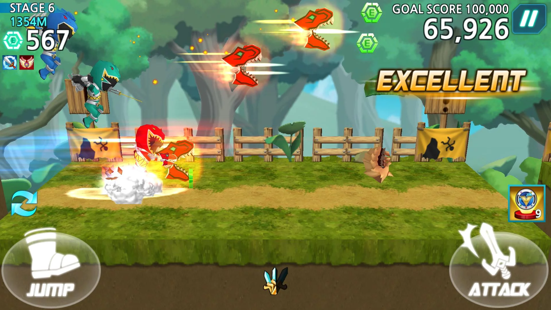 Изображение игры: Power Rangers Dash