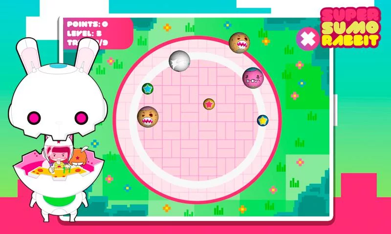 Изображение игры: Super Sumo Rabbit